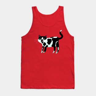 Confused Cow Cat Tank Top